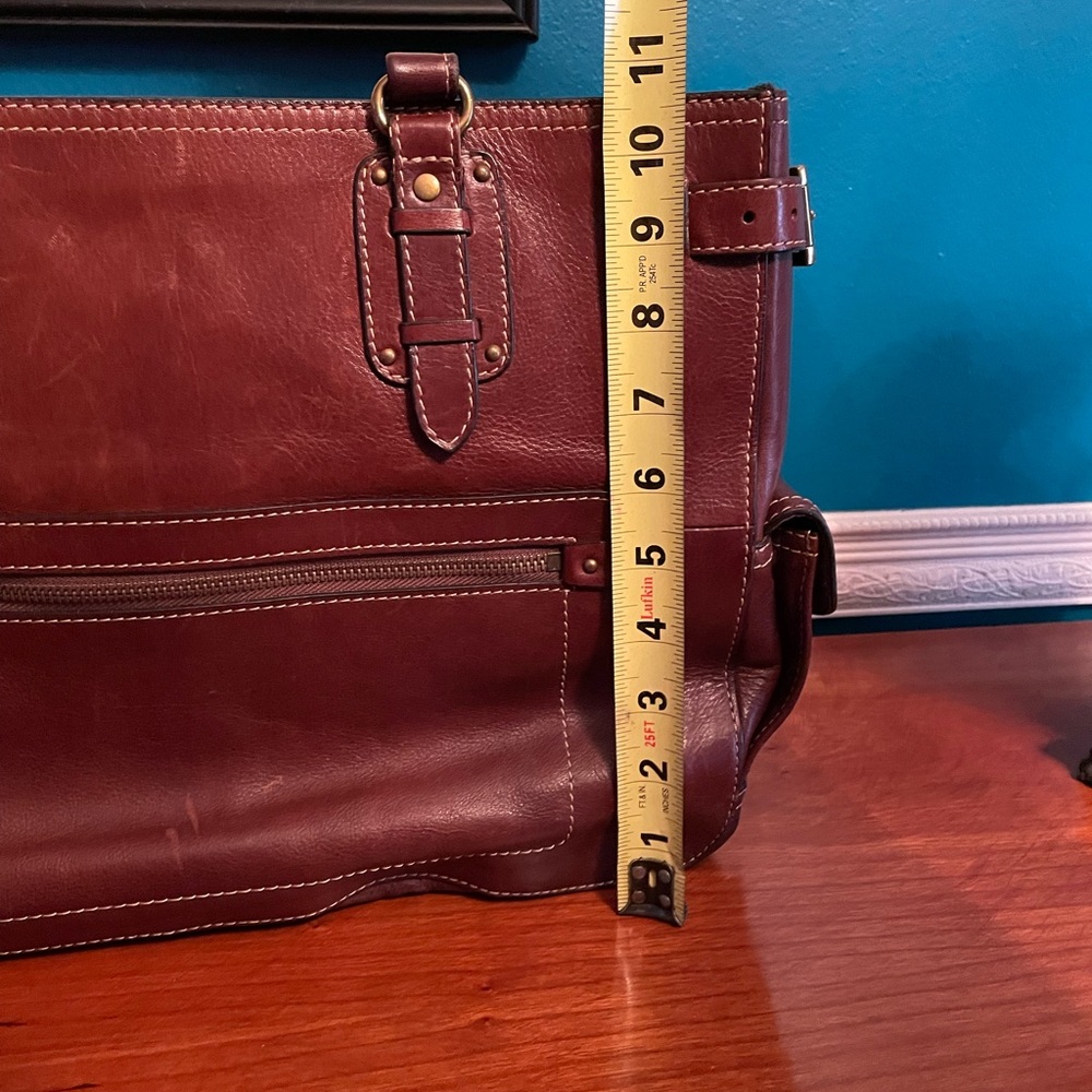 Fossil chocolate brown leather tote - Picture 15 of 16